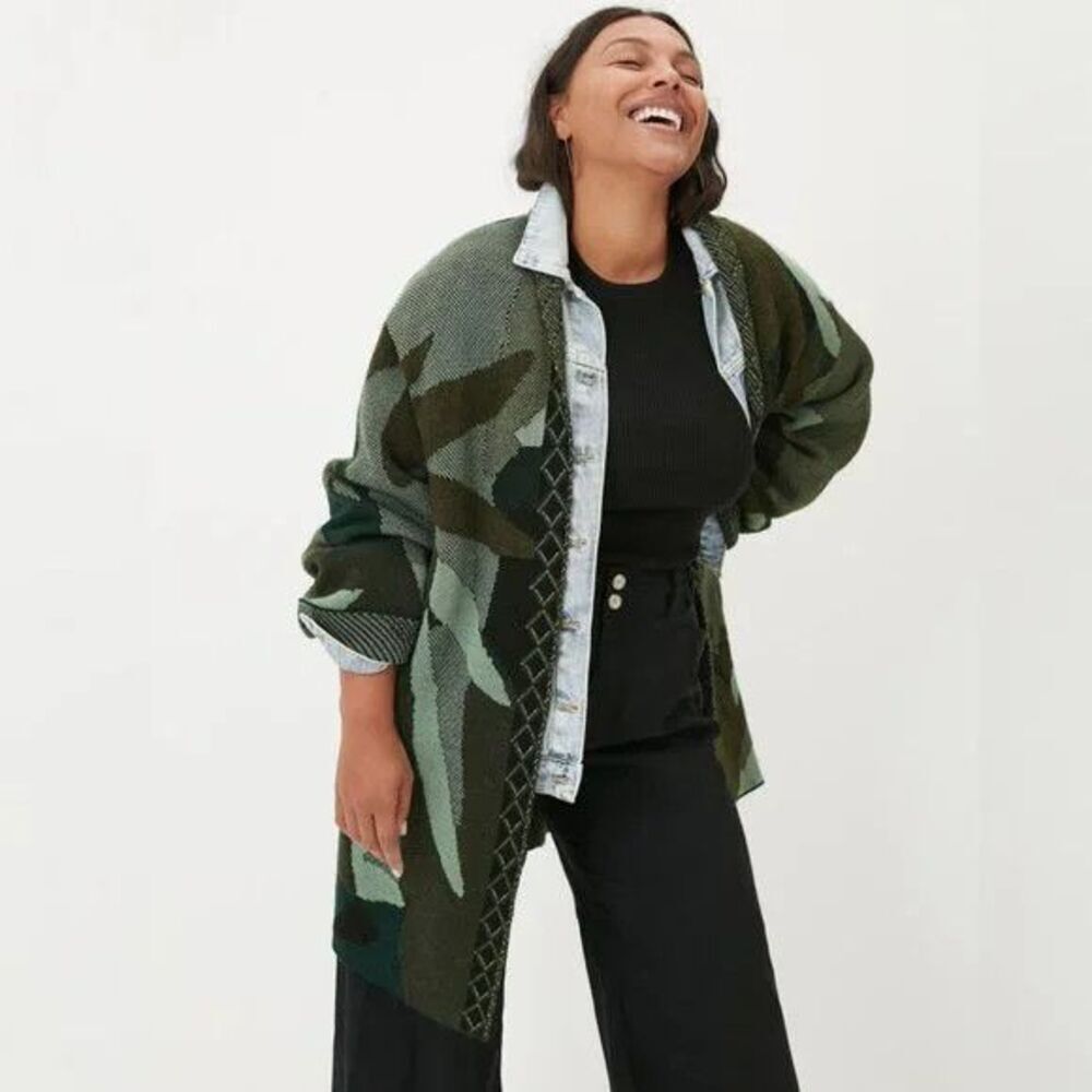 Anthropologie Aldomartins Damita Cardigan Sweatercoat Small NWT - Picture 2 of 5